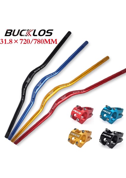 720-30MM-KIRMIZI Tarzı Bucklos Dağ Bisikleti Gidon 31.8*mm Alüminyum Alaşım Yükseltici Bar Bisiklet Gövdesi ile Ultralight Mtb Gidon Bisiklet Parçası (Yurt Dışından)