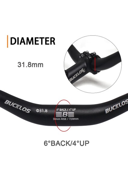 720-30MM-KIRMIZI Tarzı Bucklos Dağ Bisikleti Gidon 31.8*mm Alüminyum Alaşım Yükseltici Bar Bisiklet Gövdesi ile Ultralight Mtb Gidon Bisiklet Parçası (Yurt Dışından)
