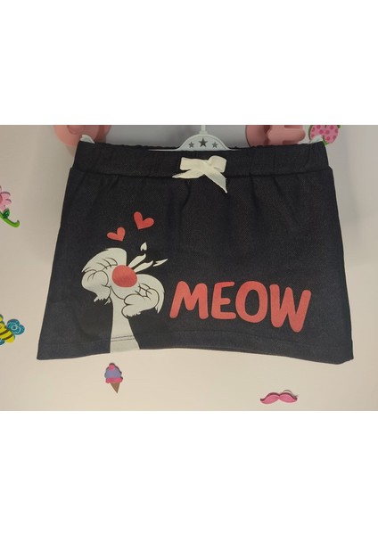 Kız Bebek Kedi Model T-Shirt Etek Takım fiyatları
