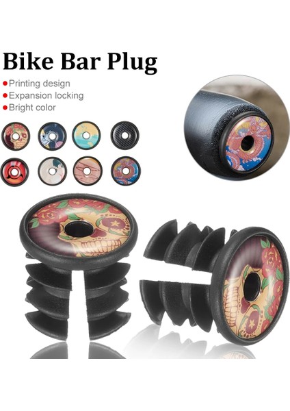 No.3 Tarzı Bisiklet Bar Sonu Tapaları Mtb Yol Bisikleti Genişleme Gidon Fişi Uç Kapağı Moda Bisiklet Kavrama Çubuğu Sonu Tıpalar Bisiklet Aksesuarları (Yurt Dışından)