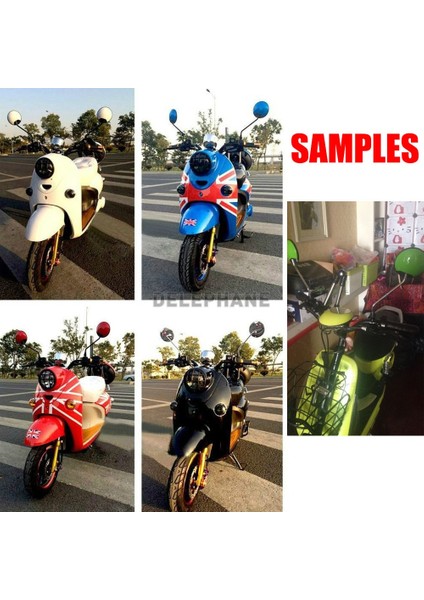Sarı Stil 8mm Elektrikli Scooter Dikiz Aynaları Gidon Montaj Kelepçesi ile Yuvarlak Bisiklet Yan Aynalar Motosiklet Moped E-Bisiklet Için (Yurt Dışından)