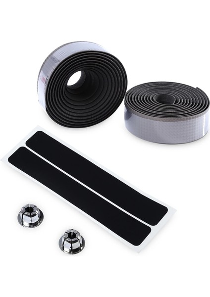 Siyah Stil 2 Adet Yol Bisikleti Gidon Anti Patinaj Sapanlar Karbon Fiber Elastik Bisiklet Kolu Yapışkan Bant Bantları Bisiklet Aksesuarları (Yurt Dışından)