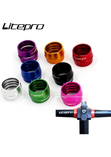 Balck Tarzı Litepro Katlanır Bisiklet Düz Gidon Sabit Kapak Durdurma Yaka Uzay Halkası Mtb Bisiklet Gidon Aralığı-Halkaları Parçaları (Yurt Dışından)
