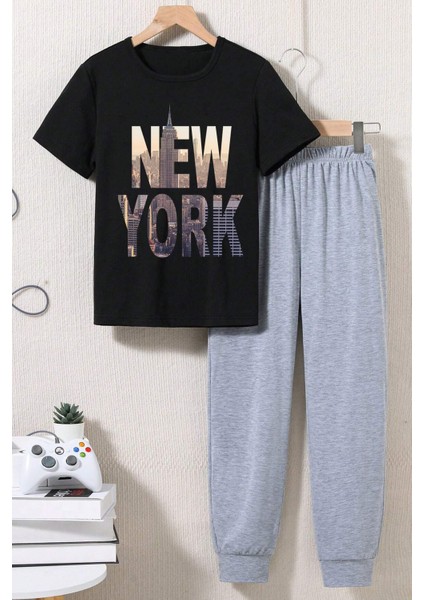 Only Trendwear Çocuk New York Alt - Üst Eşofman Takımı