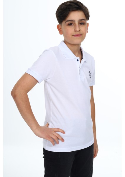 Angelos Girls Erkek Çocuk Polo Yaka T-Shirt 5-14 Yaş LXB018