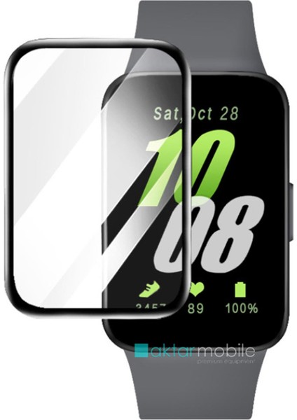 Galaxy Fit 3 Uyumlu Ekran Koruyucu 3D Tam Kapatan Kavisli Ppma Nano Cam