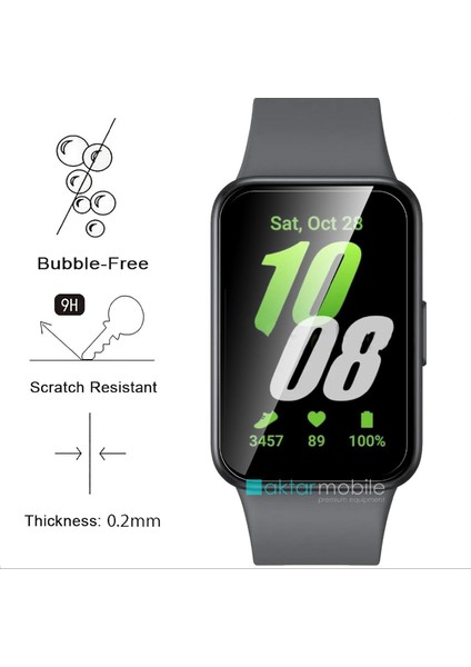Galaxy Fit 3 Uyumlu Ekran Koruyucu 3D Tam Kapatan Kavisli Ppma Nano Cam fiyatları