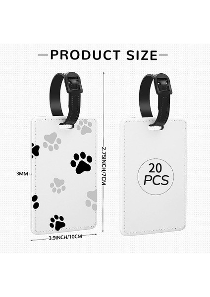 20 Adet Süblimasyon Boş Bagaj Etiketleri Boş Seyahat Etiketleri Kayışlı Isı Transfer Kartı Dıy Noel Için, 4.1x2.76 Inç,декоративные Подарки (Yurt Dışından) fiyatları