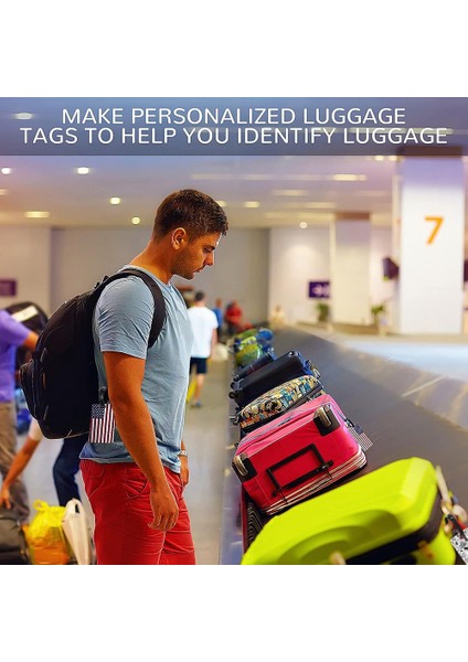 20 Adet Süblimasyon Boş Bagaj Etiketleri Boş Seyahat Etiketleri Kayışlı Isı Transfer Kartı Dıy Noel Için, 4.1x2.76 Inç,декоративные Подарки (Yurt Dışından) fırsatları