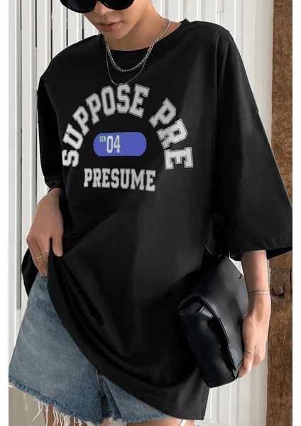 Only Trendwear Unisex Suppose Pre Baskılı Oversize Tshirt fiyatları