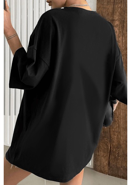 Only Trendwear Unisex Suppose Pre Baskılı Oversize Tshirt modelleri