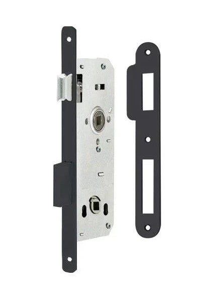 Gömme Kapı Kilidi Wc Banyo Tipi Mat Siyah 45/18MM