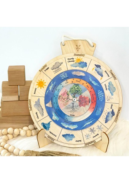 Hava Durumu Takvimi / Hava Durumu Çarkı / Hava Durumu Tablosu / Iki Dilli Fransızca / Hava Durumu Öğrenme Eğitici Oyuncaklar,декоративные Подарки (Yurt Dışından) indirimleri