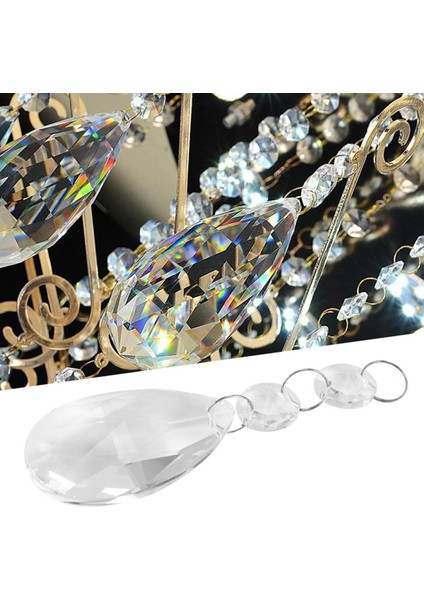 20 Adet Avize Kristalleri, Şeffaf Gözyaşı Kristal Avize Kolye Parçaları Boncuk, Avizeler Için Asılı Kristaller (50MM, Şeffaf),декоративные Подарки (Yurt Dışından) modelleri
