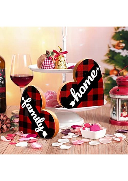 'ın Günü Kalp Şekilli Dekor Ahşap Tabela Rustik Kalp Masa Noel Süslemeleri Için Centerpiece,декоративные Подарки (Yurt Dışından) modelleri