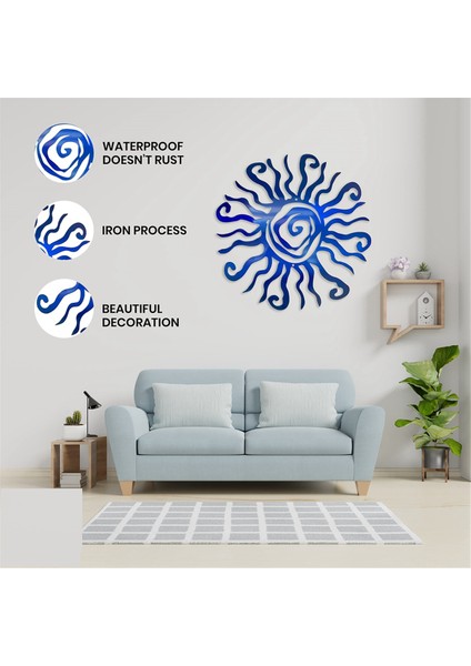 Sun Metal Duvar Sanatı Dış Mekan Dekoru - 11,8 Inç Pas Korumalı Duvar Heykeli - Bahçe Mavisi Için Mükemmel,декоративные Подарки (Yurt Dışından) modelleri