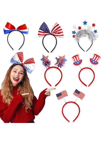 18 Adet Bağımsızlık Günü Şapkalar Yurtsever Kafa Boppers Kafa Bandı Dördüncü 4th Temmuz Parti Aksesuarları Süslemeleri Şekeri,декоративные Подарки (Yurt Dışından) indirimleri