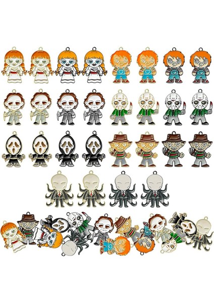 28 Adet Korku Klasik Film Karakteri Charms Cadılar Bayramı Emaye Kolye, Takı Yapımı Için Korku Alaşım Charm Kolye,декоративные Подарки (Yurt Dışından) fiyatları