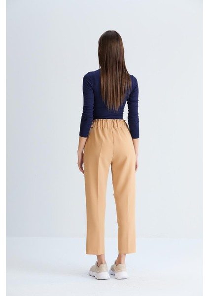 Kuş Gözlü Pantolon Camel indirimleri