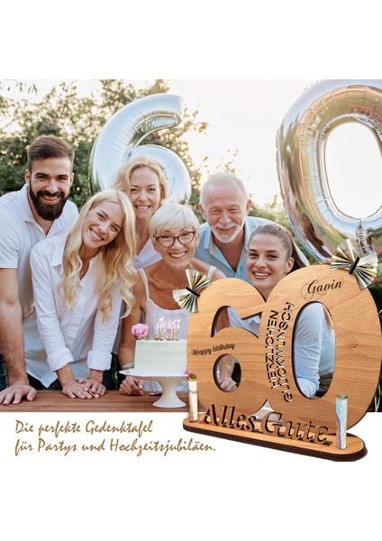 2023 Yıllarca Doğum Günü Yıldönümü Ahşap Kalkan Ziyaretçi Defteri Standı ve Mumluk Dekorasyonu ile Doğum Günü Hediyesi (50),декоративные Подарки (Yurt Dışından) fırsatları
