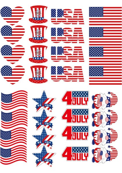 100 Adet Bağımsızlık Günü Çiçek Kol Etiket Yüz ve Kol Bayrak Desen Dekoratif Su Transfer Baskı Etiket,декоративные Подарки (Yurt Dışından)