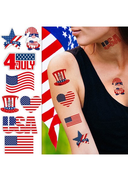 100 Adet Bağımsızlık Günü Çiçek Kol Etiket Yüz ve Kol Bayrak Desen Dekoratif Su Transfer Baskı Etiket,декоративные Подарки (Yurt Dışından) modelleri