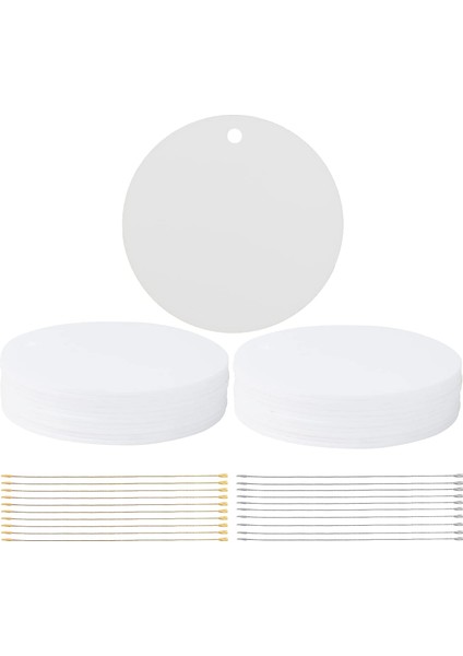 20 Adet Süblimasyon Süs Boşlukları 3 Inç Noel Süs Boşlukları Halat ile Dıy Boşlukları Akrilik Süsler,декоративные Подарки (Yurt Dışından)