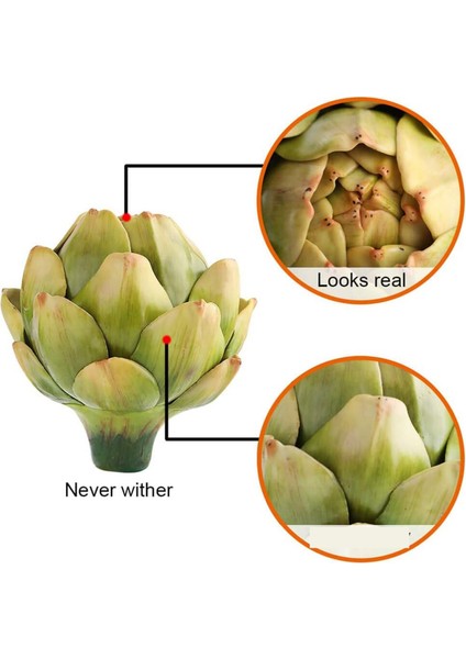 Ev Düğün Masa Dekorasyonu Için 4 Paket Yapay Enginar Sebze ve Meyveler (Yeşil),декоративные Подарки (Yurt Dışından) fiyatları