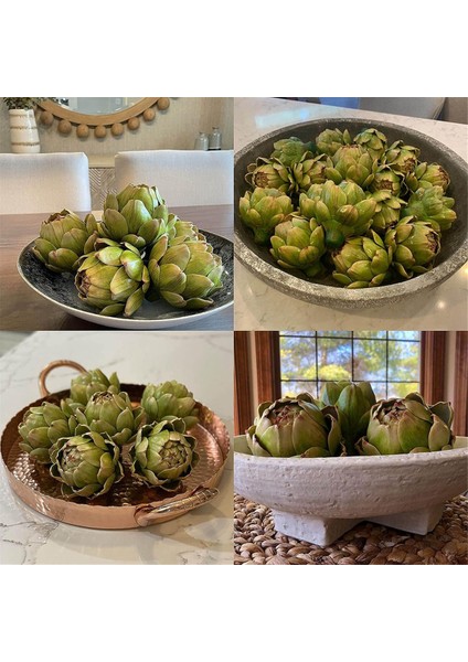 Ev Düğün Masa Dekorasyonu Için 4 Paket Yapay Enginar Sebze ve Meyveler (Yeşil),декоративные Подарки (Yurt Dışından) indirimleri