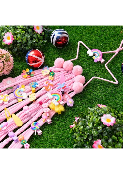 Beş Köşeli Yıldız Duvar Asılı Dekor Saç Yaylar Depolama Kemer Kızlar Için Saç Klipleri Hairband Organizatör Şerit Tutucu-2,декоративные Подарки (Yurt Dışından) modelleri