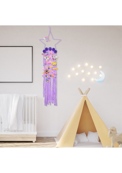 Beş Köşeli Yıldız Duvar Asılı Dekor Saç Yaylar Depolama Kemer Kızlar Için Saç Klipleri Hairband Organizatör Şerit Tutucu-2,декоративные Подарки (Yurt Dışından) fırsatları