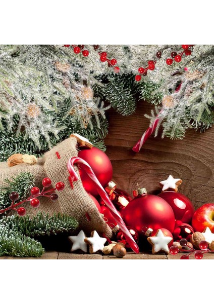 6 Adet Noel Kırmızı Meyveler Kar ile Çam Dalları Kaynaklanıyor 19 Inç Buzlu Sahte Spreyler Yapay Noel,декоративные Подарки (Yurt Dışından) modelleri