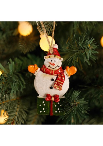 Noel Reçine Küçük Kolye Yılbaşı Ağacı Kolye Süsler Noel Sahne Düzeni Retro El Yapımı Boyama Kolye,декоративные Подарки (Yurt Dışından) modelleri