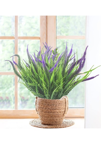10 Paketler Yapay Bitkiler Açık Çim Çiçekler Uv Dayanıklı Yeşillik Bahçe Sundurma Pencere Kutusu Dekorasyon Mor,декоративные Подарки (Yurt Dışından) fiyatları
