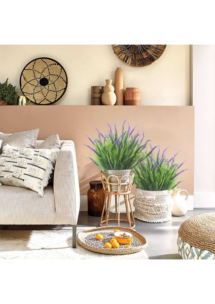 10 Paketler Yapay Bitkiler Açık Çim Çiçekler Uv Dayanıklı Yeşillik Bahçe Sundurma Pencere Kutusu Dekorasyon Mor,декоративные Подарки (Yurt Dışından) modelleri