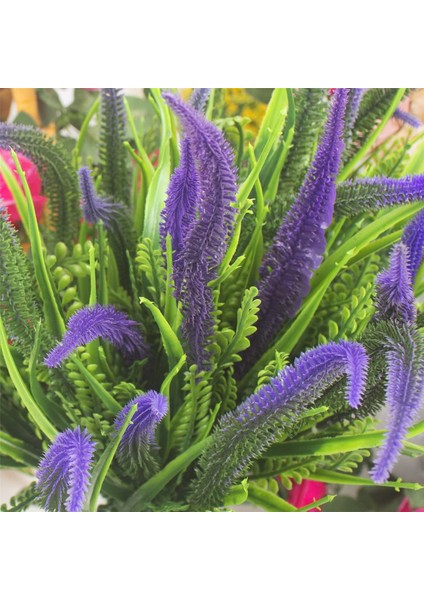 10 Paketler Yapay Bitkiler Açık Çim Çiçekler Uv Dayanıklı Yeşillik Bahçe Sundurma Pencere Kutusu Dekorasyon Mor,декоративные Подарки (Yurt Dışından) indirimleri