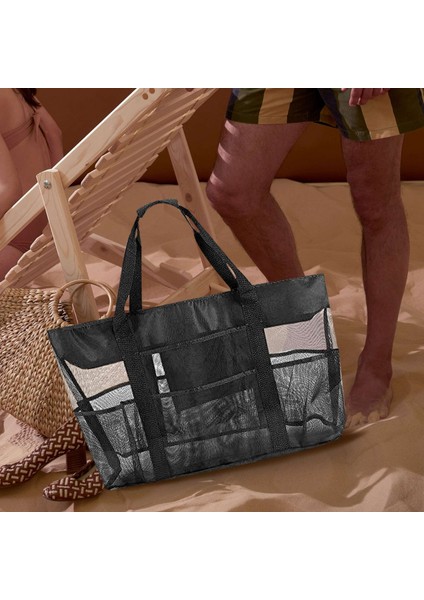 8 Cepler Yaz Plaj Çantası Havlu Için Örgü Dayanıklı Plaj Çantası Oyuncaklar Için Su Geçirmez Iç Çamaşırı Cep Plaj Çantası,организаторы Кухни (Yurt Dışından) fırsatları