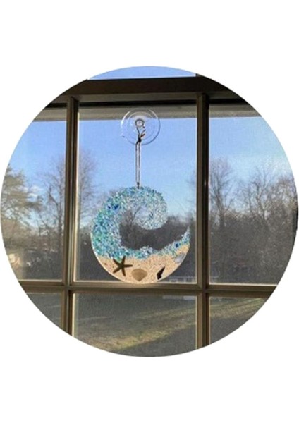 Deniz Cam Suncatcher Kolye Kırık Kristal Okyanus Plaj Asılı Süsleme Romantik Çift Şeffaf El Sanatları Kolye,декоративные Подарки (Yurt Dışından) fırsatları