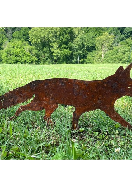 Kazıklı Rustik Metal Tilki Bahçe Dekorasyonu-Ormanlık Hayvanlar Bahçesi-Doğum Günü Hediyesi-Sanat Heykeller A,декоративные Подарки (Yurt Dışından) modelleri