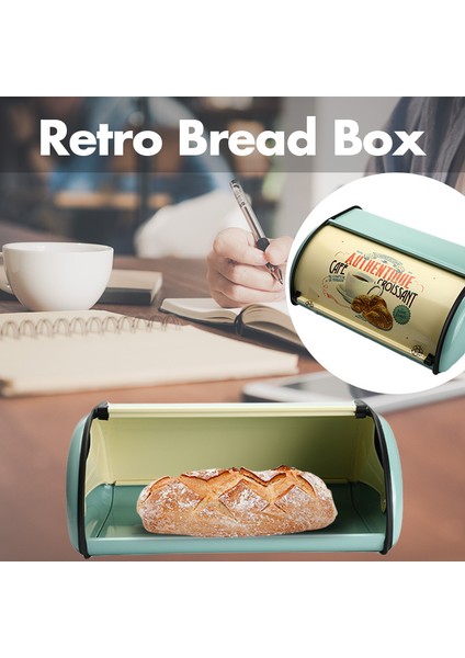Vintage Ekmek Kutusu Depolama Kutusu Toplama Üst Açık Mavi Küçük Toz Boyalı Ekmek Demir Aperatif Kutuları Gıda Containerfor Mutfak Ev Dekor,организаторы Кухни (Yurt Dışından) fiyatları
