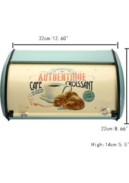 Vintage Ekmek Kutusu Depolama Kutusu Toplama Üst Açık Mavi Küçük Toz Boyalı Ekmek Demir Aperatif Kutuları Gıda Containerfor Mutfak Ev Dekor,организаторы Кухни (Yurt Dışından) modelleri