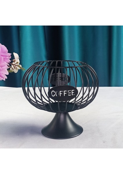 Delikli Kahve Kapsül Depolama Sepeti Kahve Pod Tutucu Mutfak Depolama Sepeti Organizatör Ev Cafe Otel Için Siyah,организаторы Кухни (Yurt Dışından)