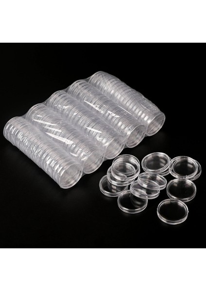 300 Adet 45MM Hatıra Parası Saklama Kutusu Depolama Için Uygun Koruma Paraları Şeffaf Taşınabilir Yuvarlak Saklama Kutusu,организаторы Кухни (Yurt Dışından)