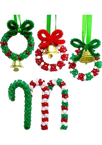 1570 Adet Noel Boncuklu Süs Seti Parti Zanaat Çelenk Şeker Kamışı Noel Asılı,декоративные Подарки (Yurt Dışından) fiyatları