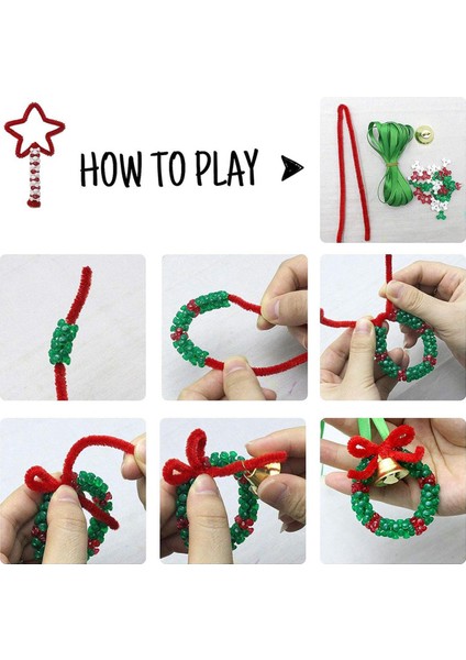 1570 Adet Noel Boncuklu Süs Seti Parti Zanaat Çelenk Şeker Kamışı Noel Asılı,декоративные Подарки (Yurt Dışından) fırsatları