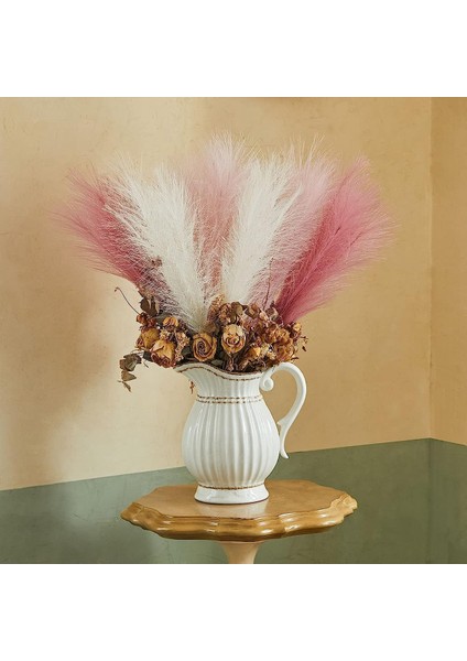 Pampas Çim Pembe 12 Adet 17.7 Inç, Sahte Pampas Çim Pembe Pampas Dekor, Yapay Pampas Çim Kısa Allık Düğün B,декоративные Подарки (Yurt Dışından) modelleri