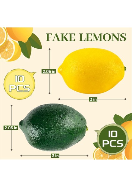 20 Adet Yapay Meyve Limon Ev Mutfak Festivali Parti Dekorasyon Düğün Centerpiece Décor,декоративные Подарки (Yurt Dışından) modelleri