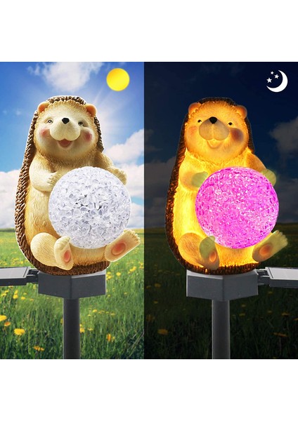 Açık Güneş Enerjili Bahçe Işıkları Kirpi Dekorasyon Işıkları Renk Değiştiren LED Su Geçirmez Bahçe, Veranda,(Yurt Dışından) fırsatları