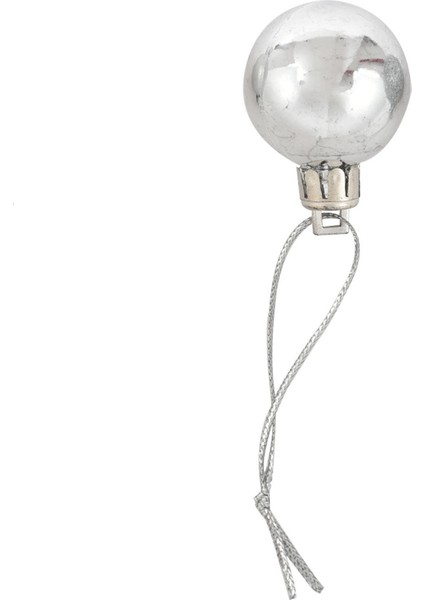 24 Adet Şık Noel Baubles Ağacı Düz Glitter Xmas Süs Topu Dekorasyon Gümüş, (Yurt Dışından) fırsatları