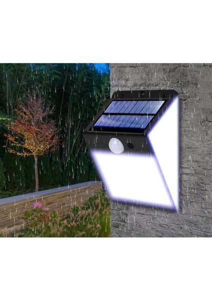 Taraflı 170LED Pır Hareket Sensörü Güneş Işığı Kontrolü Güneş Enerjisi Sokak Lambası Ev Bahçe Güneş Enerjisi Indüksiyon Duvar Lambası, (Yurt Dışından)
